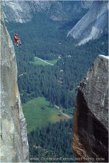 Lost Arrow Traverse Stock Image, Yosemite, California Lost Arrow Traverse Stock Image, Yosemite, California