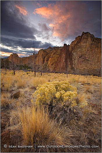 Smith Rock Sunset Stock Image, Oregon Smith Rock Sunset Stock Image, Oregon