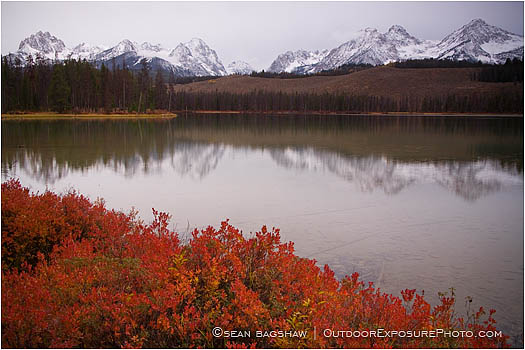 Sawtooth Range and Redfish Lake Stock Image, Sawtooth Range and Redfish Lake Stock Image,