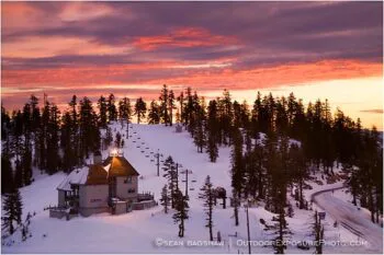 Mt. Ashland Sunrise 3 Stock Image, ashland, oregon