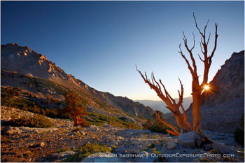Sunrise at Shepherd Pass Stock Image, Sierras, California
