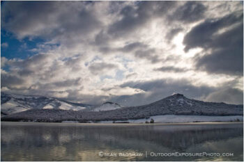 Emigrant Lake in Winter 2 Stock Image, Ashland, Oregon Emigrant Lake in Winter 2 Stock Image, Ashland, Oregon