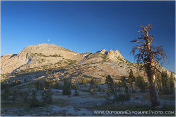 Sierra Moonrise Stock Image, High Sierra, California Sierra Moonrise Stock Image, High Sierra, California