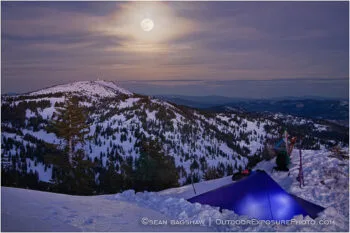 Moon Camp Stock Image, Siskiyou Range, Oregon Moon Camp Stock Image, Siskiyou Range, Oregon
