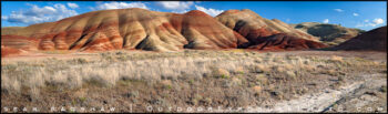 Painted Hills Panorama Stock Image, Oregon Painted Hills Panorama Stock Image, Oregon