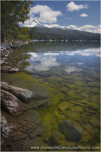 Thielsen Reflection, Diamond Lake Stock Image, Oregon Thielsen Reflection, Diamond Lake Stock Image, Oregon