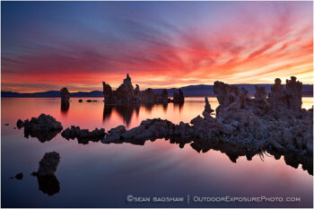 Dawn Fire at Mono Lake Stock Image, Mono Lake, California Dawn Fire at Mono Lake Stock Image, Mono Lake, California