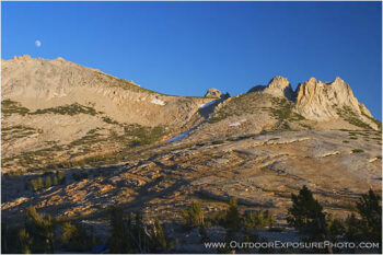 Sierra Moonrise II Stock Image, High Sierra, California Sierra Moonrise II Stock Image, High Sierra, California