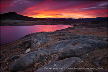 Red Dawn at Emigrant Lake Stock Image, Ashland, Oregon Red Dawn at Emigrant Lake Stock Image, Ashland, Oregon