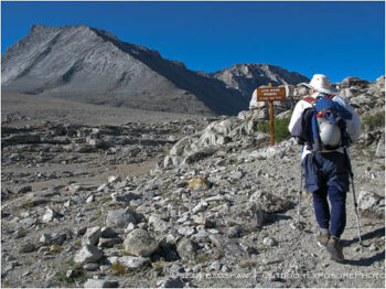 Backpacking on Mt. Tyndal Stock Image High Sierras, California Backpacking on Mt. Tyndal Stock Image High Sierras, California