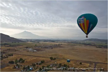 Hot Air Balloon Midflight Stock Image Montague, California Hot Air Balloon Midflight Stock Image Montague, California