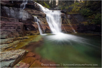Waterfall on Virginia Creek Stock Image Glacier National Park, Montana Waterfall on Virginia Creek Stock Image Glacier National Park, Montana