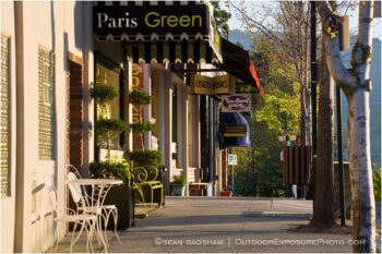 Main Street Morning 3 Stock Image, Ashland, Oregon Main Street Morning 3 Stock Image, Ashland, Oregon