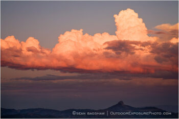 Storm over Pilot Rock Stock Image, Ashland, Oregon Storm over Pilot Rock Stock Image, Ashland, Oregon