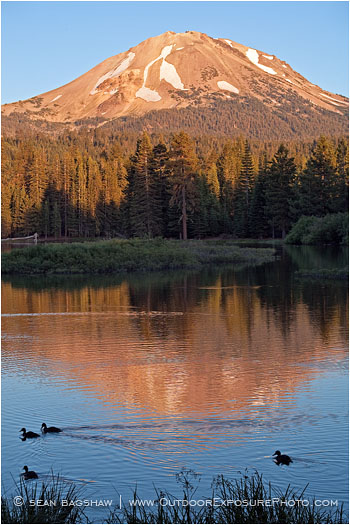 Mt. Lassen over Manzanita Lake 2 Stock Image Lassen Volcanic National Park, California Mt. Lassen over Manzanita Lake 2 Stock Image Lassen Volcanic National Park, California