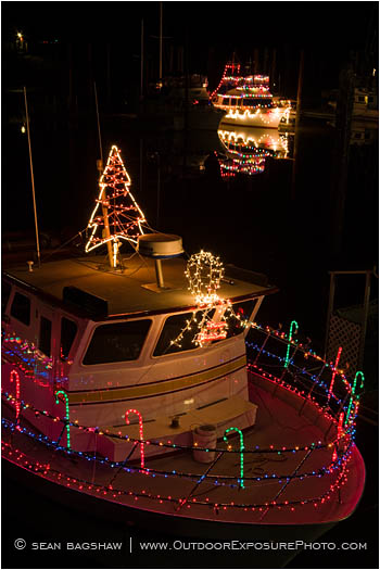 Christmas Boats Stock Image Bandon Harbor, Oregon Christmas Boats Stock Image Bandon Harbor, Oregon