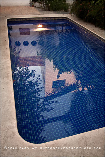 Pool Reflection Stock Image, Baja, Mexico Pool Reflection Stock Image, Baja, Mexico