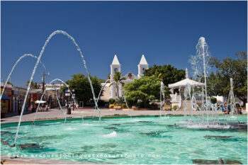 San Jose Fountain Square 1 Stock Image, Baja, Mexico San Jose Fountain Square 1 Stock Image, Baja, Mexico