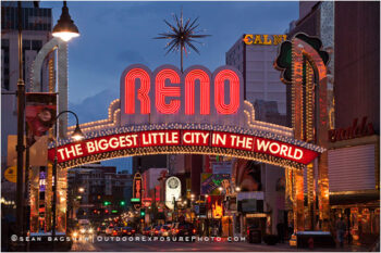 Reno At Night 8 Stock Image, Nevada Reno At Night 8 Stock Image, Nevada