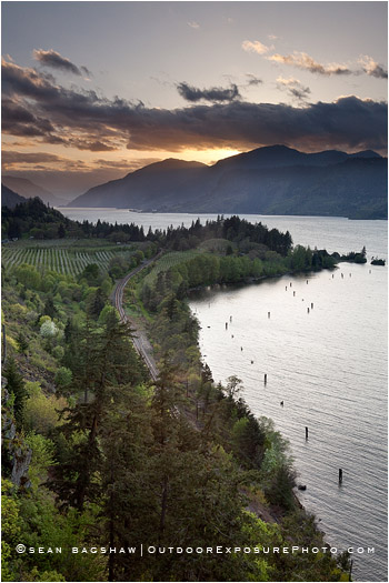 Columbia River View 2 Stock Image, Hood River, Oregon Columbia River View 2 Stock Image, Hood River, Oregon