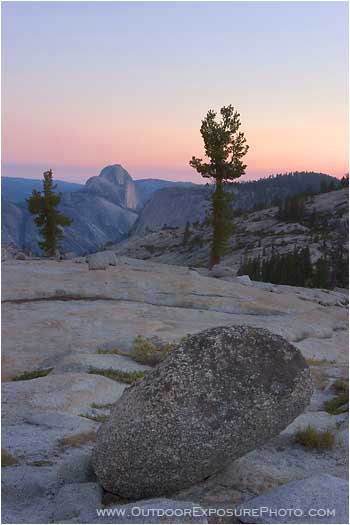 Half Dome in the Distance Stock Image, Yosemite, California Half Dome in the Distance Stock Image, Yosemite, California