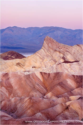 Dawn Zabriscie Point Stock Image, Death Valley, California Dawn Zabriscie Point Stock Image, Death Valley, California