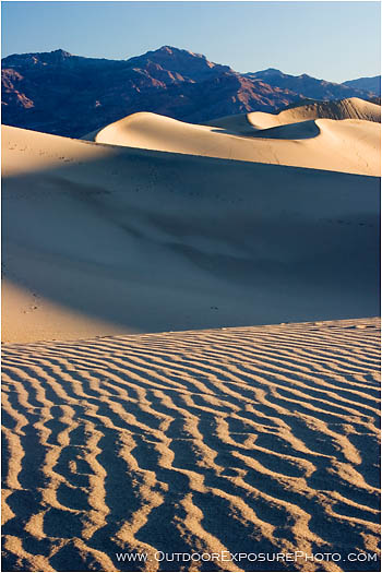 Dunes Light and Texture Stock Image, Death Valley, California Dunes Light and Texture Stock Image, Death Valley, California
