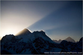 Sunrise Behind Mt. Everest Stock Image, Mt. Everest, Nepal Sunrise Behind Mt. Everest Stock Image, Mt. Everest, Nepal