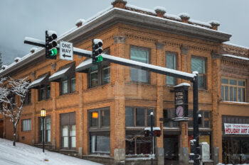 Snowy Downtown 33 Stock Image, Ashland, Oregon Snowy Downtown 33 Stock Image, Ashland, Oregon