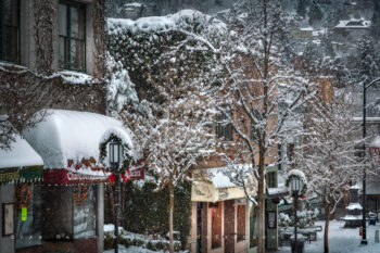 Snowy Downtown 36 Stock Image, Ashland, Oregon Snowy Downtown 36 Stock Image, Ashland, Oregon