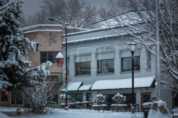Snowy Downtown 43 Stock Image, Ashland, Oregon Snowy Downtown 43 Stock Image, Ashland, Oregon