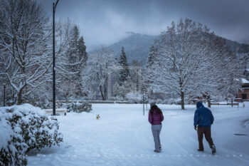 Snowy Downtown 48 Stock Image, Ashland, Oregon Snowy Downtown 48 Stock Image, Ashland, Oregon