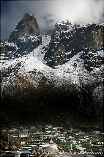 Khumjung Village Stock Image, Khumbu, Nepal Khumjung Village Stock Image, Khumbu, Nepal