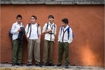 Waiting For The Bus Stock Image, Mexico Waiting For The Bus Stock Image, Mexico