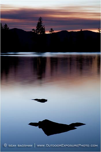Deadfall Lake At Night Stock Image, Mt. Eddy, California Deadfall Lake At Night Stock Image, Mt. Eddy, California