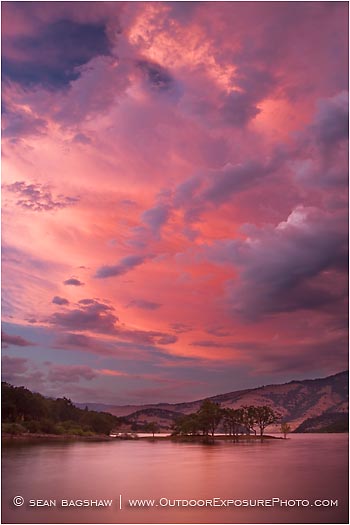 Emigrant Lake Sunset Stock Image, Ashland, Oregon Emigrant Lake Sunset Stock Image, Ashland, Oregon