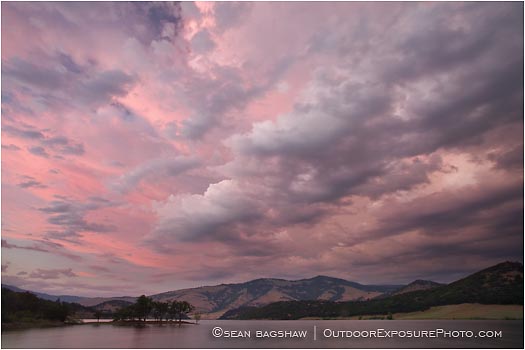 Dramatic Sky Over Emigrant Lake Stock Image, Ashland, Oregon