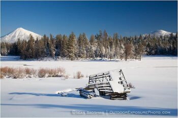 Mt. McLoughlin and Old Barn in Winter Stock Image Ashland, Oregon Mt. McLoughlin and Old Barn in Winter Stock Image Ashland, Oregon