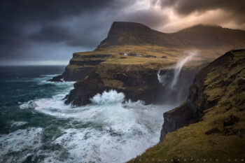 Wind Battered Print, Faroe Islands