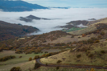greensprings and fog stock image, ashland, oregon greensprings and fog stock image, ashland, oregon