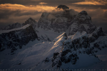 Light On a Refuge Print, Dolomite Mountains, Italy Light On a Refuge Print, Dolomite Mountains, Italy