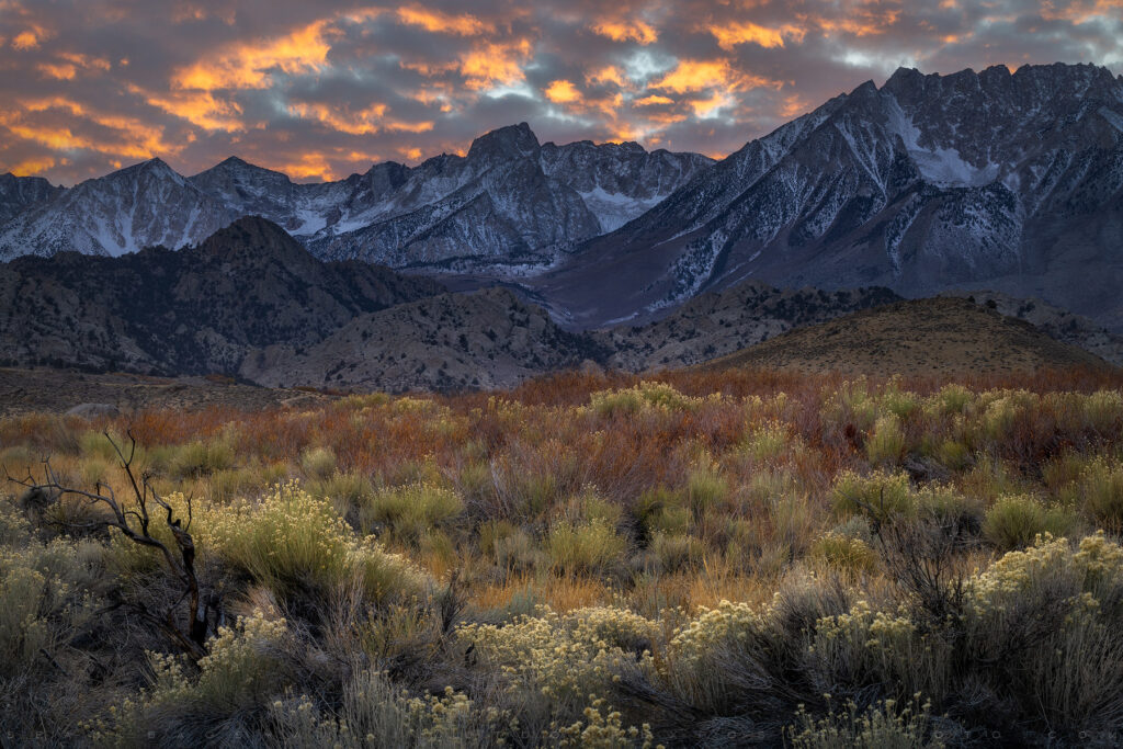 Buttermilks and Sierra Nevada Mountains, Owens River Valley, California